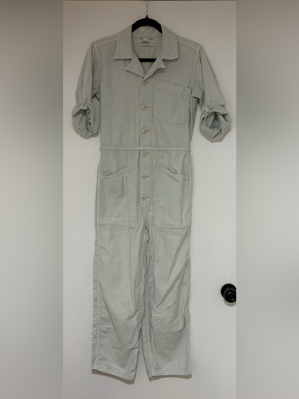 Madewell x As Ever Coveralls in Dawn Mist Garment-dyed Jumpsuit Size XXS - Picture 2 of 9